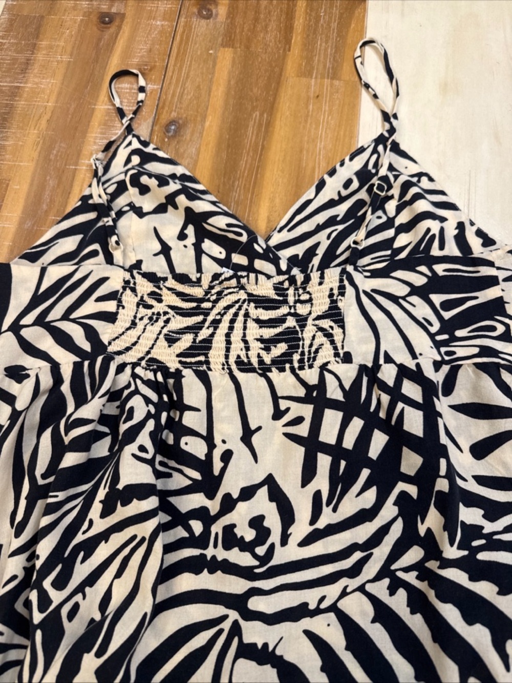 Patrons of Peace Black & Cream Tropical Maxi Dress - Picture 5 of 5
